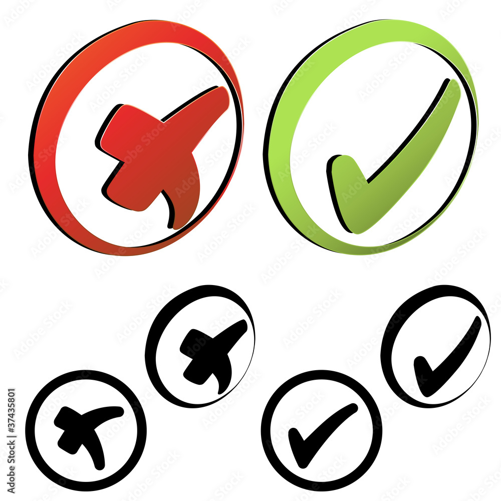 Poster vector symbols - check mark
