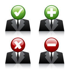 vector add delete professional user icons