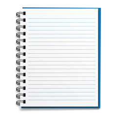 vector blank lined notebook