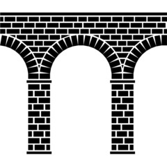 vector ancient seamless stone bridge viaduct aqueduct