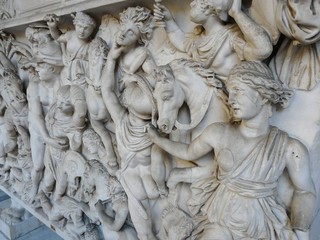 Old Roman marble sculpture