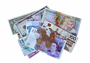 Currency isolated on white