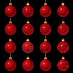 set of Christmas ornament, vector