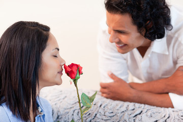 Man just gave his girlfriend a rose