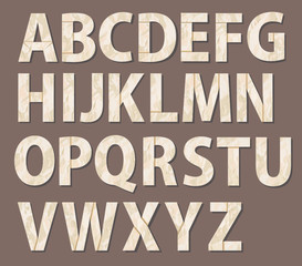 Obraz premium Paper vector font.