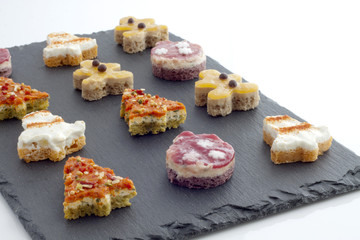 canapés de Noël
