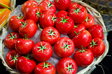 Tomato ripe in basket