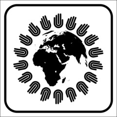 color hand planet conestion