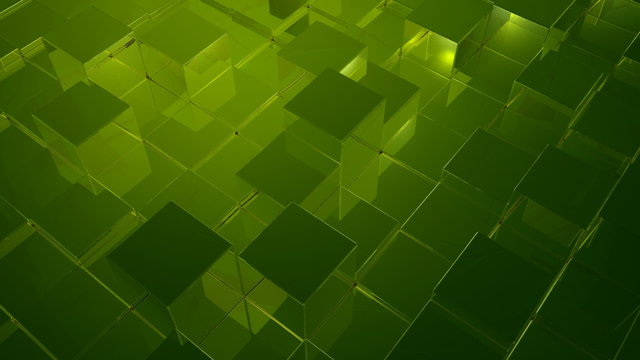 green cubes background