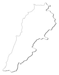 Fototapeta premium Map of Lebanon