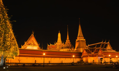 Wat Phra Kaew at night, Bangkok, Thailand