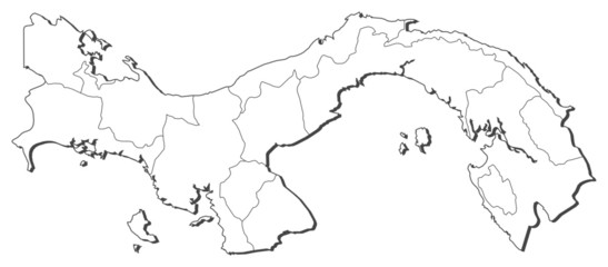 Obraz premium Map of Panama