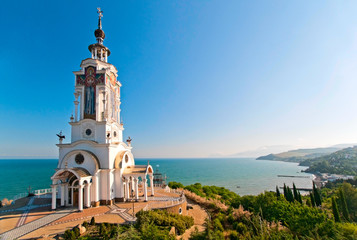 orthodox church on Crimea coast, Ukraine