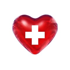 Obraz premium High resolution 3D heart isolated on white