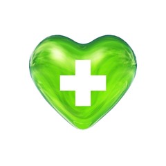 Obraz premium High resolution 3D heart isolated on white