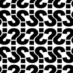 Black and white ornament from question marks