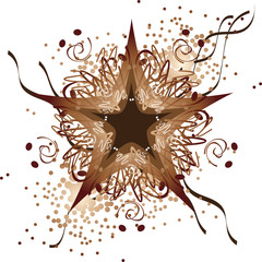 Abstract decorative stylized star