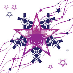 decorative abstraction star, vector background