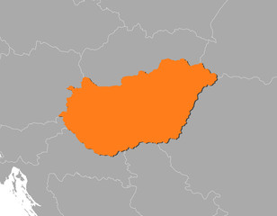 Map of Hungary