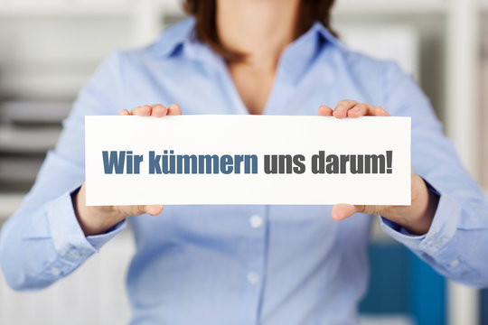wir k&uuml;mmern uns darum