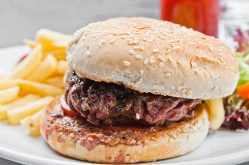 American cheese burger