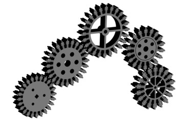 Organizational corporate hierarchy chart of a company of symbol