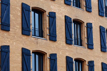 Old building with windows in a row