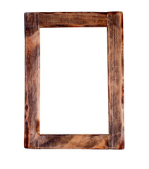 Wooden frame  clipping path