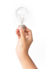 light bulb in hand