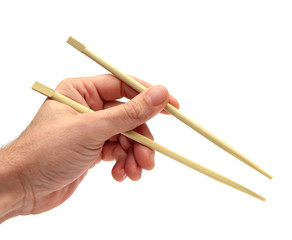 using chopsticks