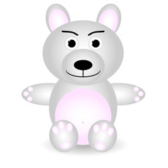 Teddy white bear