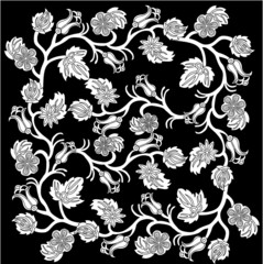 white plant symmetric ornament