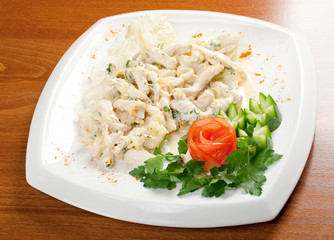 salad with sirloin chicken
