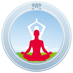 Yoga Lotus Zeichen