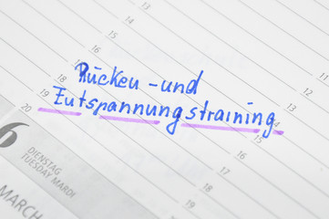 R&uuml;cken und Entspannungstraining