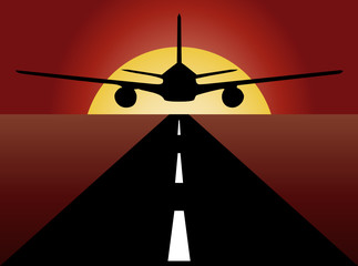 Flugzeug bei der Landung © PixelPower