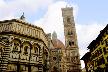 Baptistry and Campanile of Duomo of Florence Tuscany Italy