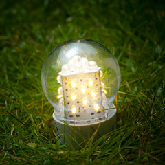 led lamp on the grass