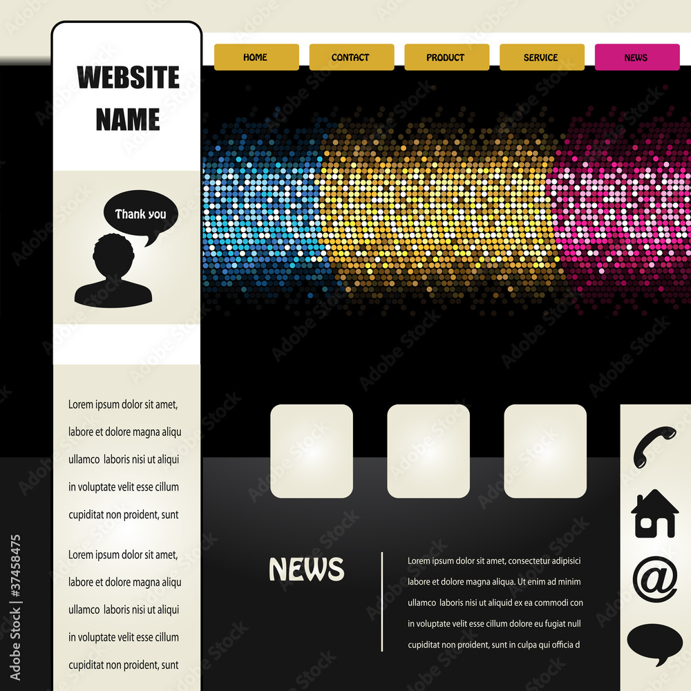 Poster vector web navigation template