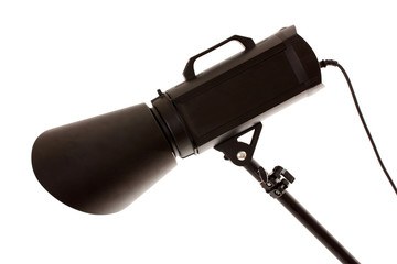 Studio flash  with background reflector