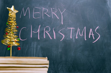 Chalkboard writing - Merry Christmas