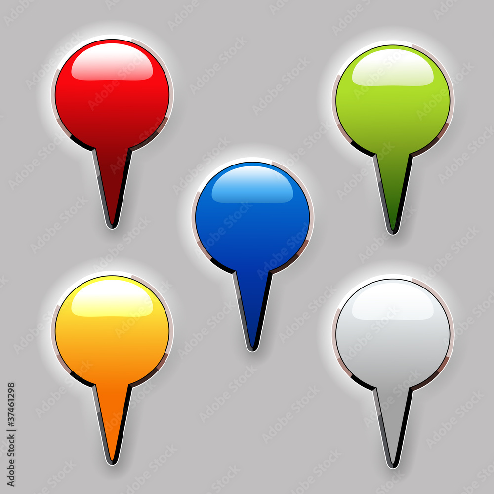 Poster vector set of color buttons