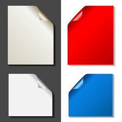 Vector set of color papers
