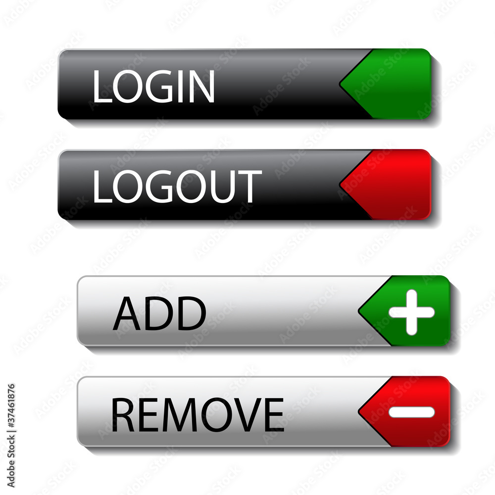 Poster vector set of buttons