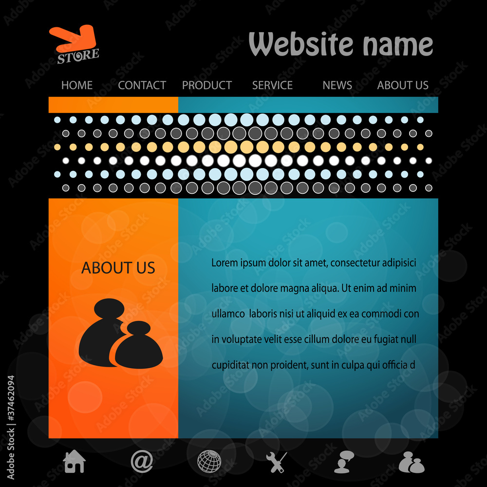 Poster vector web navigation template