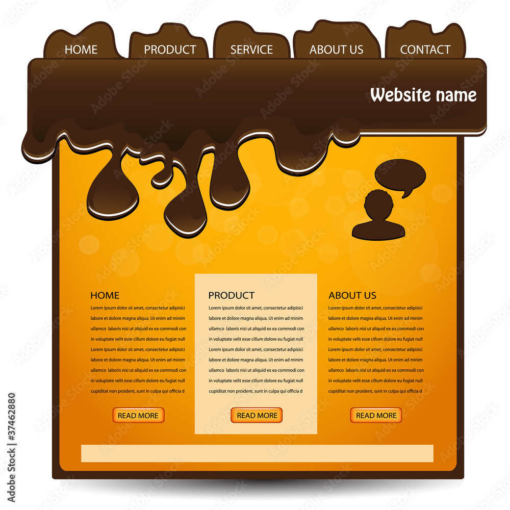Aufkleber vector web navigation template - eps 10
