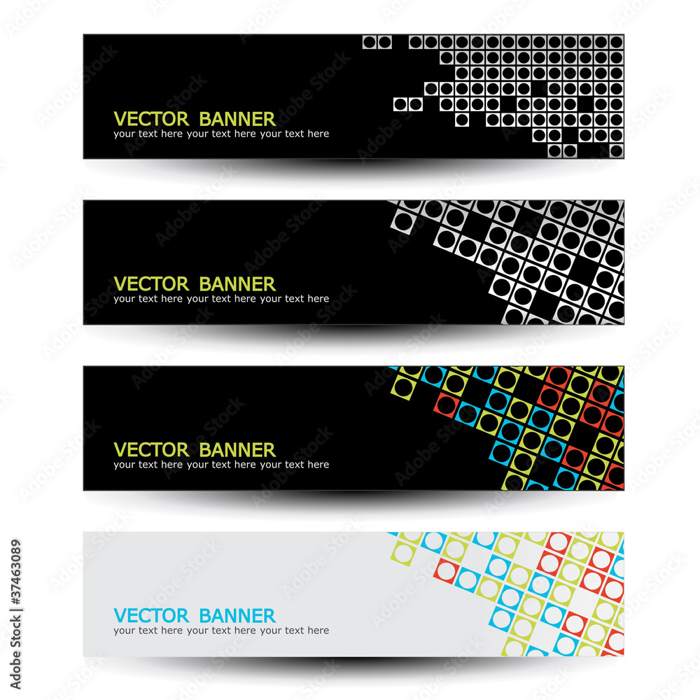 Poster vector set of headers