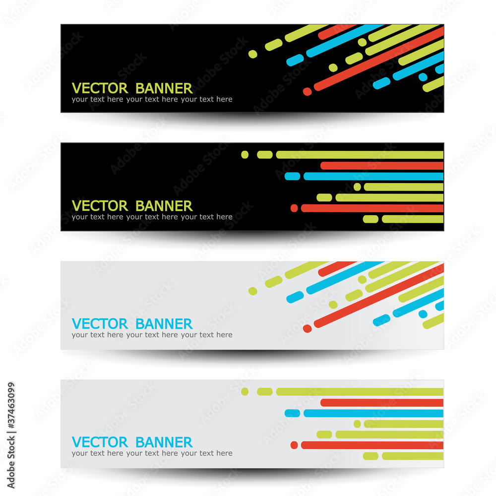 Poster vector set of headers