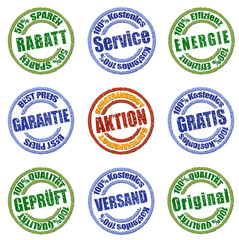 Verschiedene Stempel