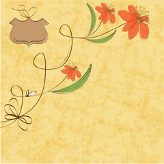 vintage vector floral background